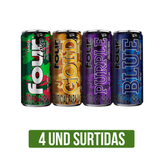 4Un Four Loko Surtido (Sandia/Gold/Purple/Blue)x355ml