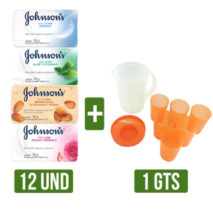 Jabón Johnson´S Adulto Docepack x12Und x110gr Gts Jarra Todo En Uno 3