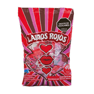 Chupeta Labios Rojos x40Un x10gr