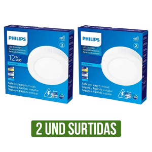 2Un Surtido Panel Led Empotrable/Sobreponer LuzBlanca (6W 4’’/12W  6’’/18W 8’’/24W 11’’)