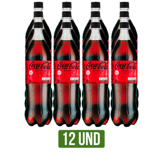 12Un Gaseosa Coca-Cola Sin Azúcar Pet 1500ml