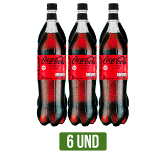 6Un Gaseosa Coca-Cola Sin Azúcar Pet 1500ml