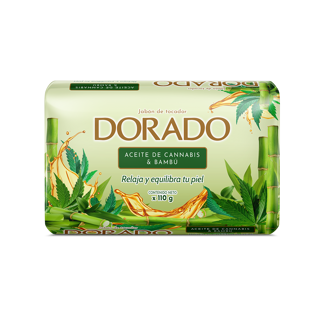 Jabón Dorado Aceite De Cannabis y Bambú x110gr