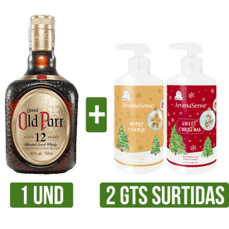 Whisky Old Parr 12años x750ml Gts 2Un Jabón Líquido AromaSense