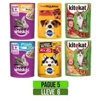 Pague 5 Lleve 6Und Alimento Húmedo Surtido Gatos / Perros
