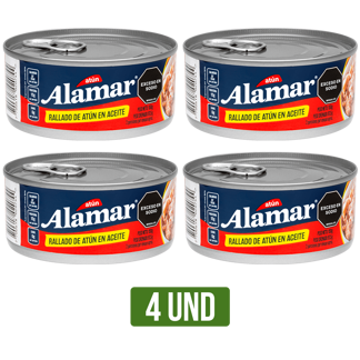 4Un Atún Rallado Alamar En Aceite x150gr