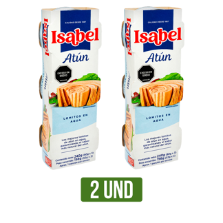 2Un Atún Isabel Lomos Pack x3un x80gr