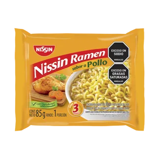 Pasta Precocida Nissin Ramen Sabor A Pollo x85gr