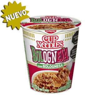 Pasta Precocida Cup Noodles Sabor A Bolognesa x72gr