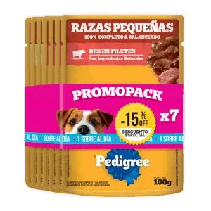 Oferta Alimento Humedo Pedigree Razas Peque AhorraPack x100gr 15% Dto