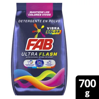 Detergente Fab Polvo Ultra Color x700gr Dto 15%