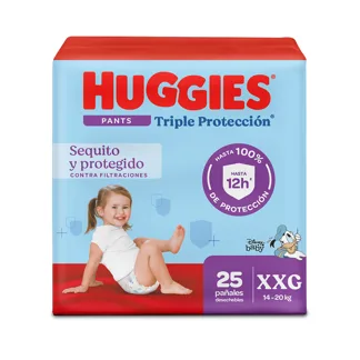 Pañal Huggies Pants Triple Protección Etapa 5 x25 Pañales