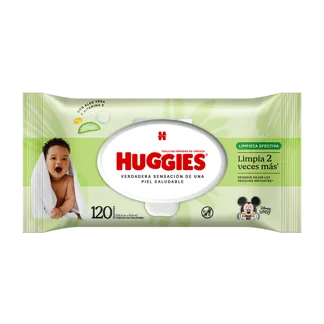 Toallitas Húmedas Huggies Limpieza Efectiva x120 Toallitas