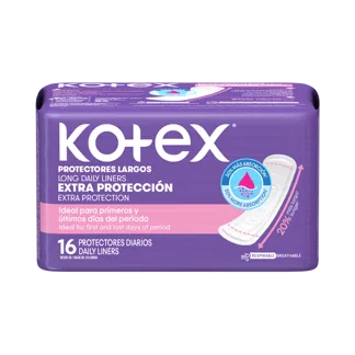 Protectores Kotex Diarios Largos x16 Protectores