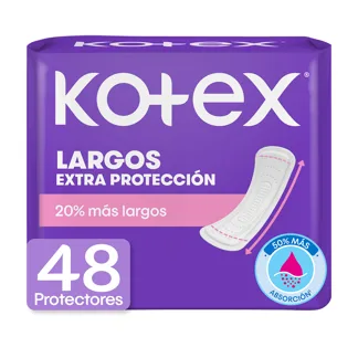 Protectores Kotex Diarios Largos x48 Protectores
