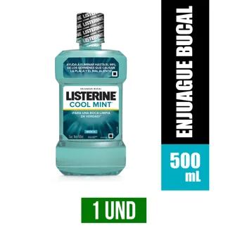 1Unidad Enjuague Bucal Listerine Cool Mint x500ml