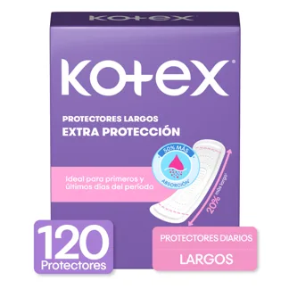 Protectores Kotex Diarios Largos x120 Protectores