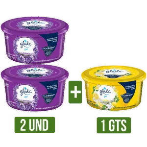2Und Ambientador Glade Gel Pote x70gr Gts Glade Mini Gel Hogar Limón x70gr
