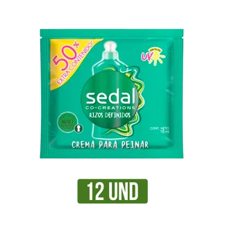 Crema Para Peinar Sedal Rizo Definido x12Un x18ml