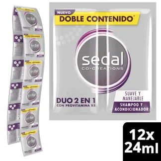 Shampoo Sedal Duo Effect x12Un x24ml