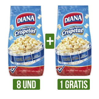 Pague 8 lleve 9Und Maiz Pira Diana x500gr
