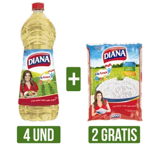 4Und Aceite Diana Vitaminas x900ml Gts 2Und Arroz Diana x500gr