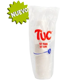 Vaso Tuc 7 Onzas Blanco x50Un