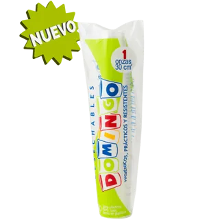 Vaso Domingo 1 Onza Transparente x50Un
