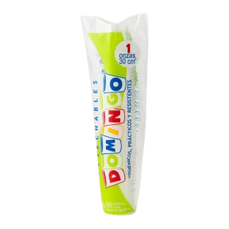 Vaso Domingo 1 Onza Transparente x50Un