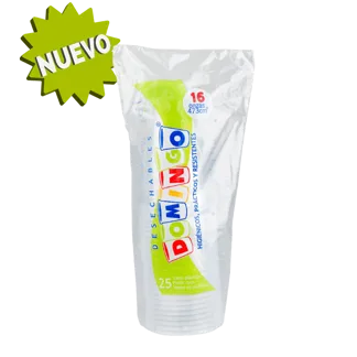 Vaso Domingo 16 Onzas Transparente x 25Un