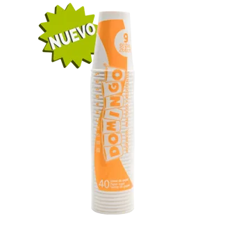 Vaso Domingo 9 Onzas Carton Blanco x40Un