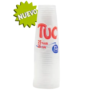 Vaso Tuc 12 Onzas Transparente x25Un
