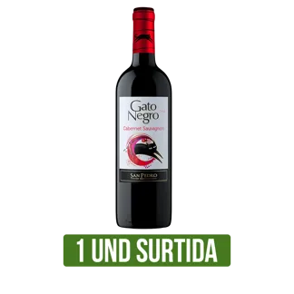 Vino Gato Negro Surtido (Chardonnay/Cabernet Suavignon) x750ml
