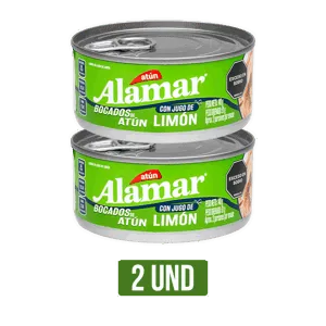 2Und Atún Alamar Bocados Con Jugo De Limón x140gr