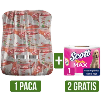 KV Paca Arroz Mixto x500gr (15Un Roa + 10 Un Florhuila) Gts 2Und Papel Higiénico Scott Rindemax