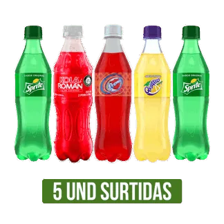 5Und Gaseosa Surtidas x400ml