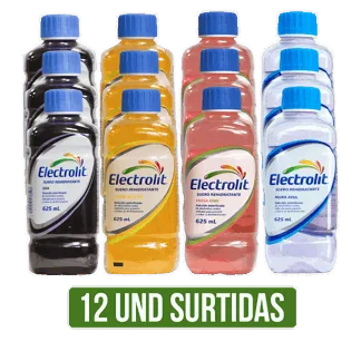 12Und Suero Electrolit Surtido (Uva/Maracuya/Mora/Fresa) x625ml