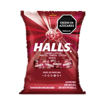 Caramelo Halls Cereza Bolsa x100Un x3gr