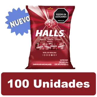 Caramelo Halls Cereza Bolsa x100Un x3gr