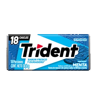Goma De Mascar Trident Menta Evup x30.6gr