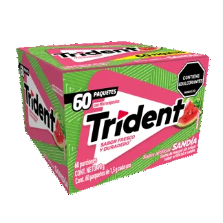 Goma De Mascar Trident 1S Sandía x60Un x1.5gr