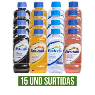 KD 15Und Suero Electrolit Surtido (Uva/Maracuya/Mora/Fresa) x625ml