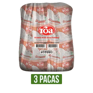 3Pacas Arroz Roa Fortiplus x500gr