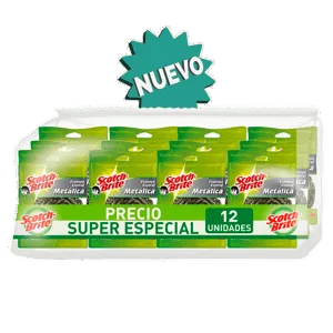 Oferta (Esponja Espiral Metálica Scotch Brite Precio Super Especial)x12Un
