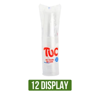 12Display Vaso Tuc 12 Onzas Transparente x50Und