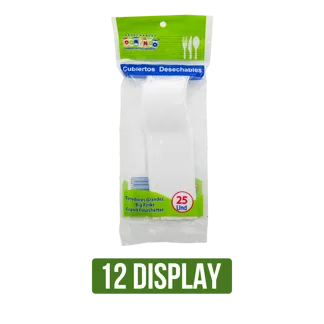 12Display Tenedor Grande Domingo x25Und