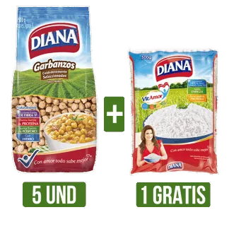 5Und Garbanzo Diana x500gr Gts Arroz Diana x500gr
