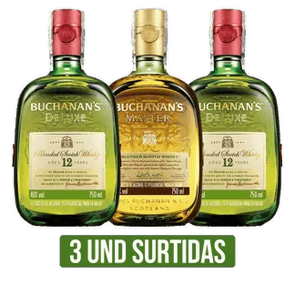 3Un Whisky Buchanan´s (D´Luxe/Master) x750ml