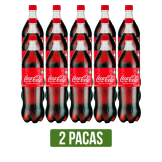 2Pacas Gaseosa Coca-Cola Botella Pet x12Un x1500ml