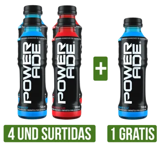 4Und Bebida Powerade Surtido x500ml Gts Powerade Surtido x500ml